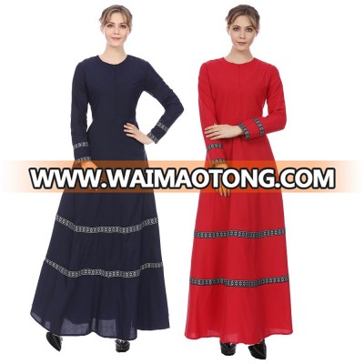 Malaysia Style Dress High quality Jubah Malaysia Ladies Long Sleeve Abayas