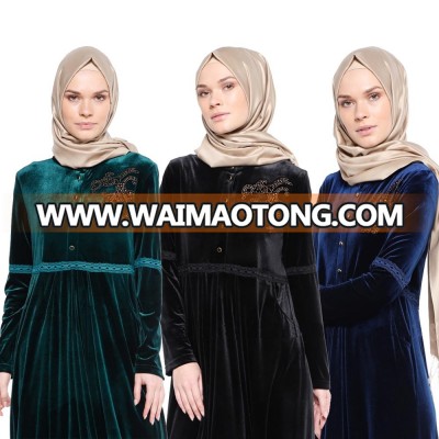 Muslim velvet clothes Islamic Women Dress, Custom Dubai Kaftan/Djellaba/Abaya Islamic